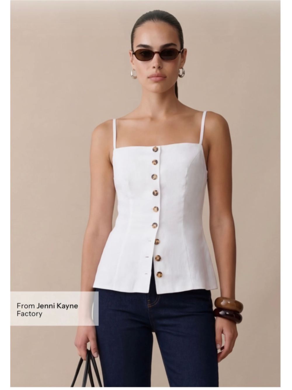 Women's kourt Cecille Linen Top Top Size 2